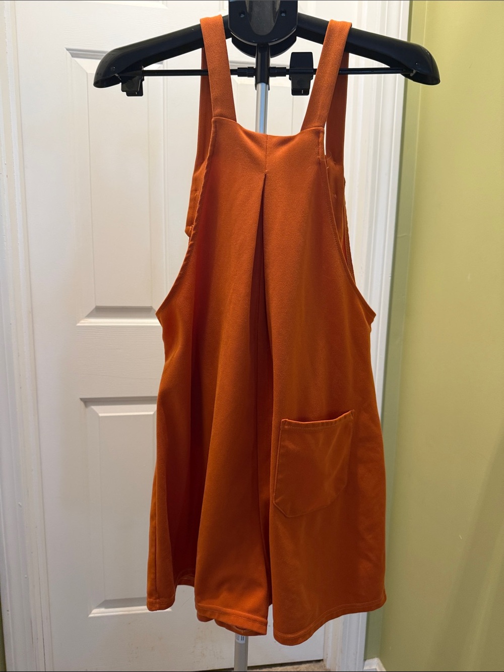 HALARA Orange Sleeveless Shorts Romper with Pocket